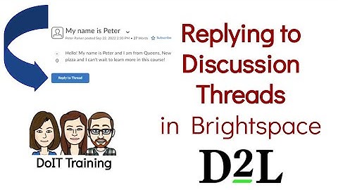 Brightspace: Replying to Discussion Threads