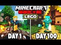 I Spent 100 Days in MINECRAFT LEGO! Here’s what happened…