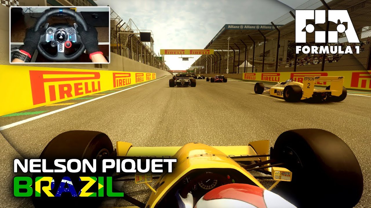 Lotus 100T by Nelson Piquet | 1988 Brazilian Grand Prix | Logitech G29 Gameplay