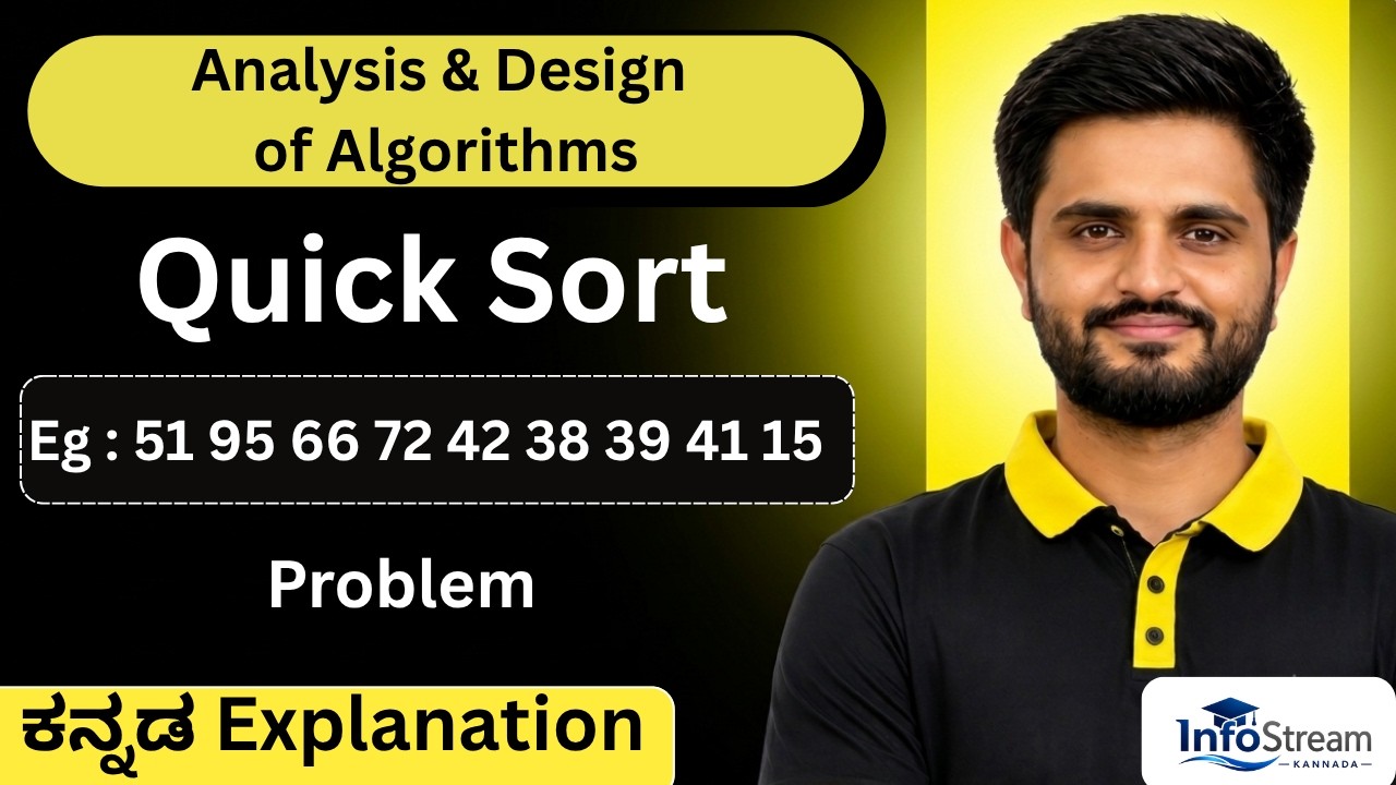 Quick sort Problem , Part 6 | data structures & Algorithm |VTU, All ...
