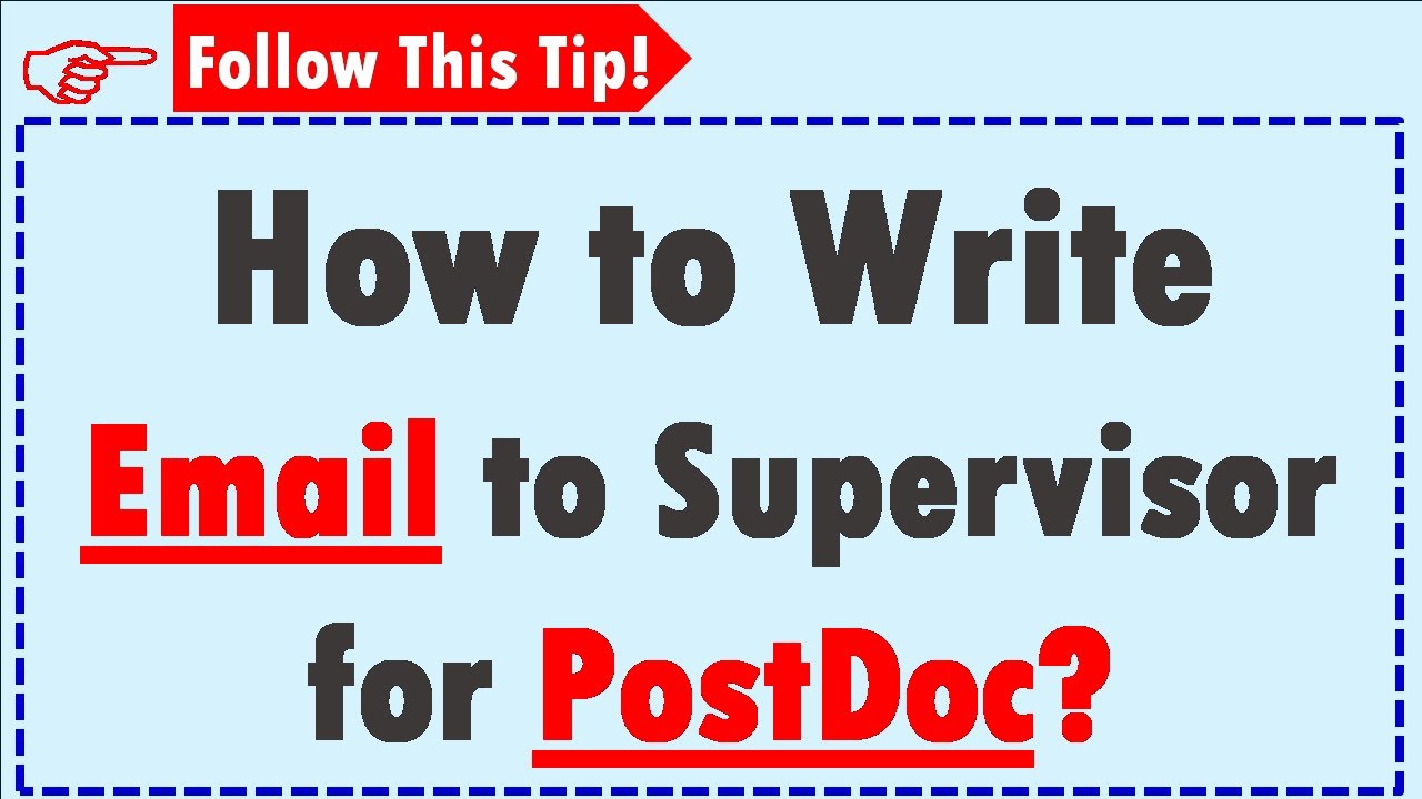 how to write an email to your thesis supervisor