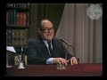 Conferencia del Dr. Julián Marías sobre "Masas y minorías en el pensamiento de Ortega"