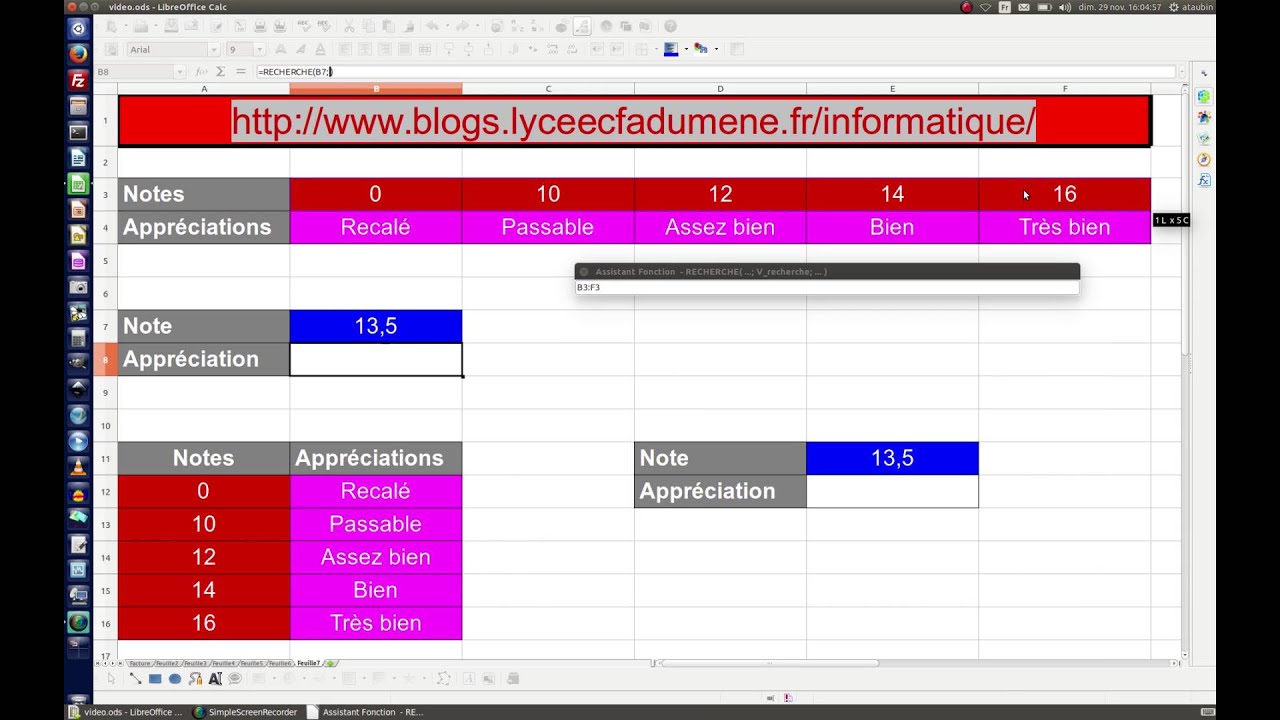Tuto vidéo : La fonction Recherche dans LibreOffice Calc - YouTube
