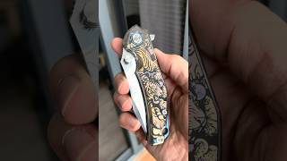 Tiger Meets Dragon: Insane Laser Engraved Titanium Folding Knife! | VORIXN KB115 #foldingknife #edc