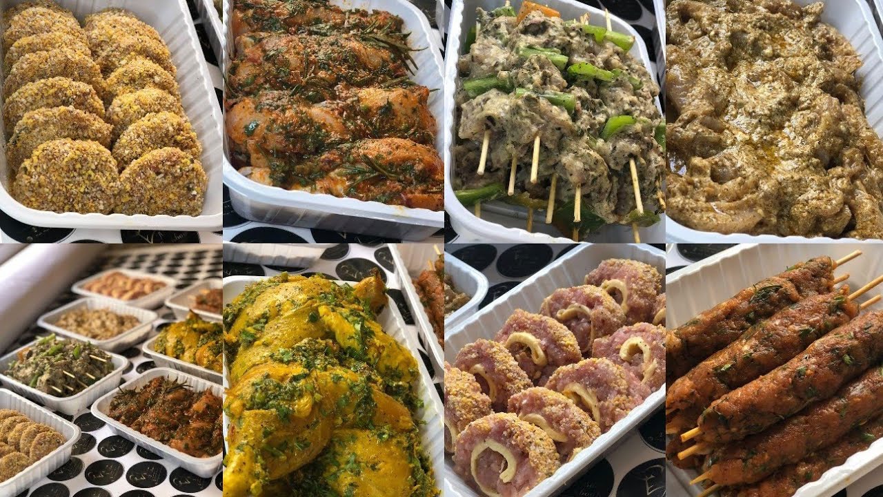 تحضيرات الدجاج بتثبيلات مختلفة وقفي ساعة و رتاحي سيمانة