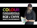 What is the difference between RGB and CMYK? RGB v CMYK.