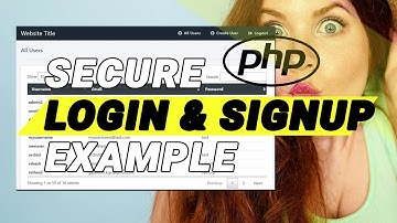 secure  login and signup example download PHP