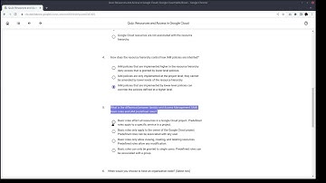 Quiz: Resources and Access in Google Cloud
