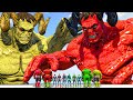 Spiderman vs Green Spiderman & Hulk vs Red Hulk - What If Battle Superheroes