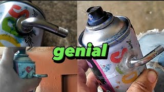 cómo hacer aerosol recargable con aire comprimido pistola de pintura