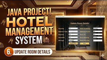 06 - Hotel Management System Java Project | Update Room Frame