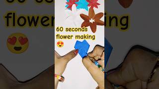 WOW 😍 SIMPLE PAPER FLOWER TUTORIAL 🌼 #diy #shorts