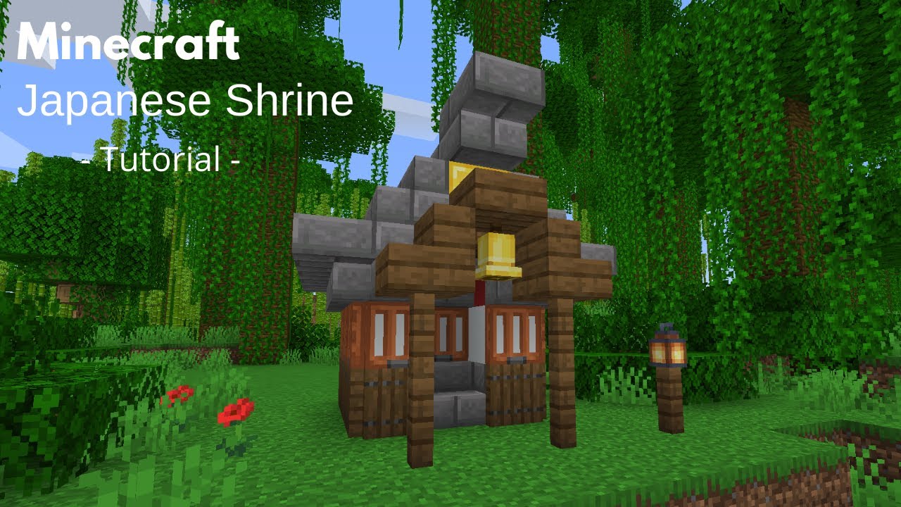 Minecraft: How to Build a Small Japanese Shrine | Simple Japanese