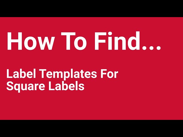 How To Print Labels In Square