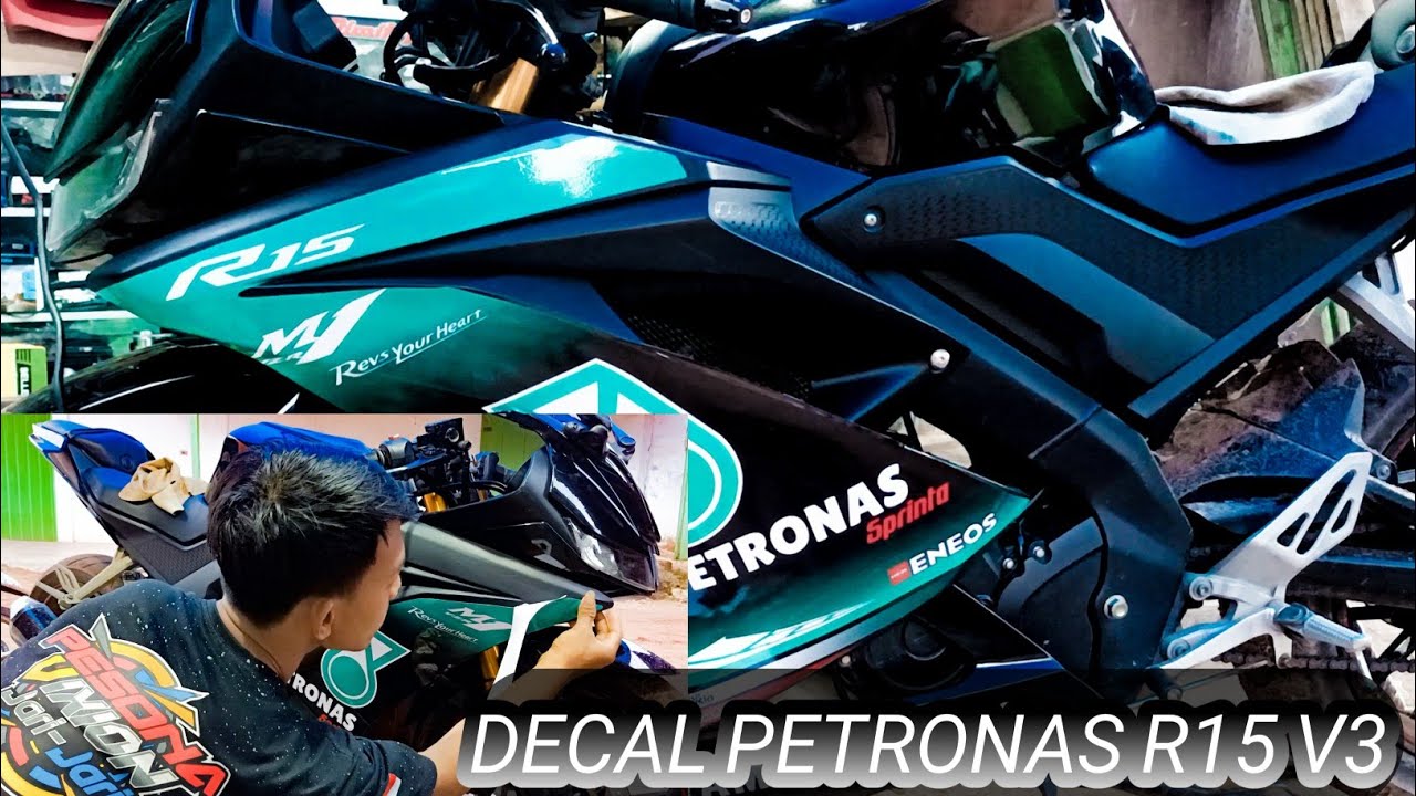 CARA PASANG DECAL PETRONAS DI MOTOR #R15V3,BEGINIJADINYA 😤😤😤