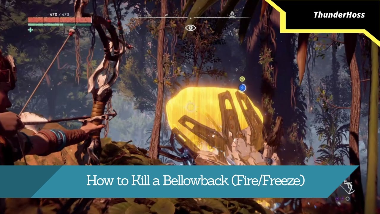 Horizon Zero Dawn How to Kill a Bellowback (Fire/Freeze) YouTube