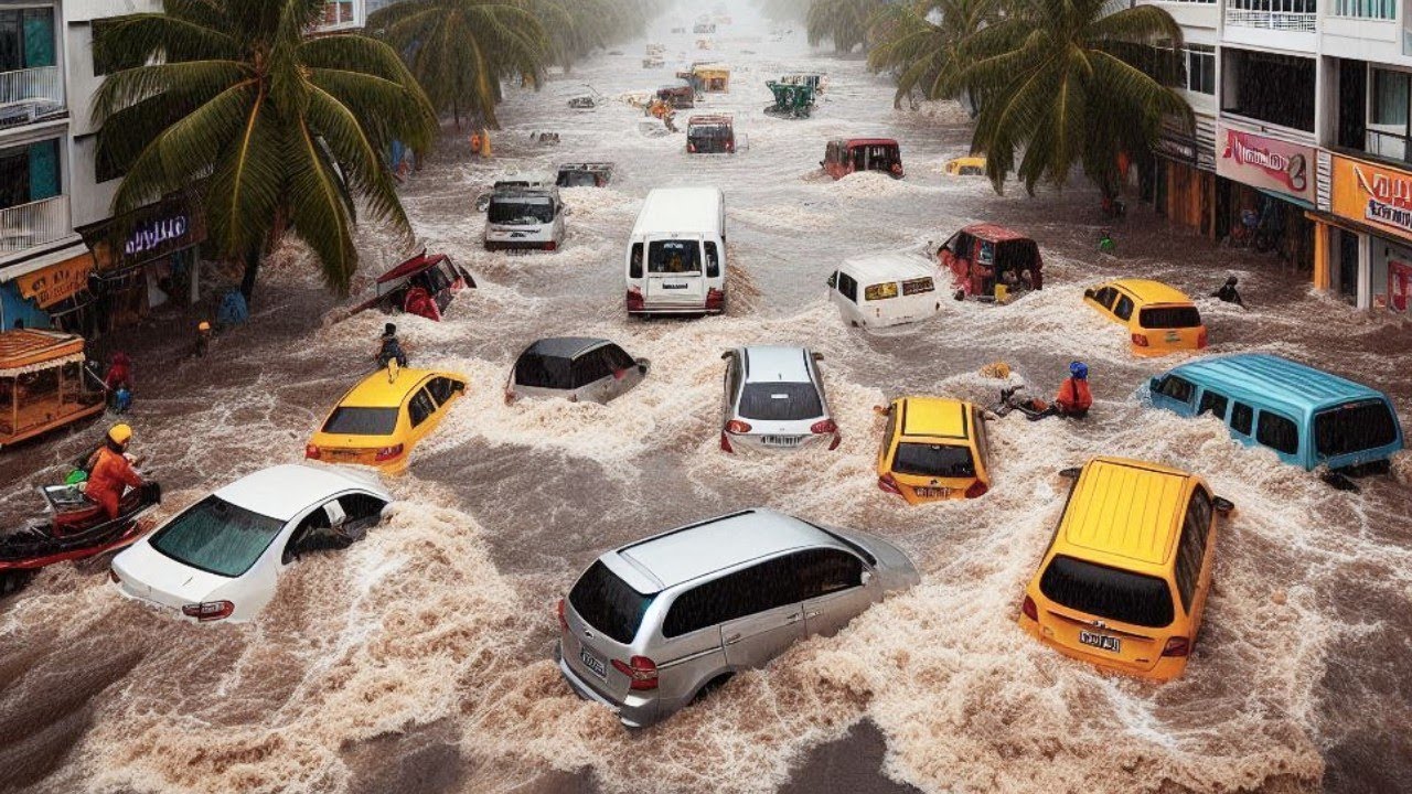 Maldives Capital Submerged! Heavy Rain Turns Streets into Rivers!