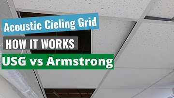 How Acoustic ceiling Grid Constructed -  Quick and Easy - USG Vs Armstrong