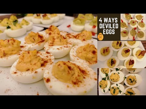 How to make perfect Deviled eggs 4 ways easiest recipe | Easter Recipes Collaboration| Deviled Eggs