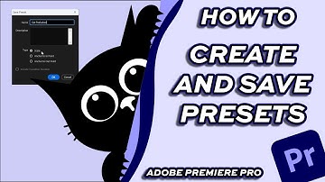 How To Create And Save Custom Presets in Adobe Premiere Pro