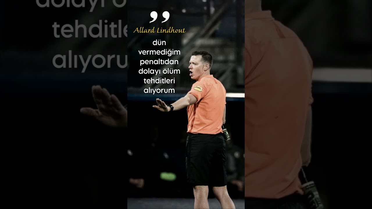 Viktoria Plzen-Fenerbahçe maçı hakemi Allard Lindhout ölüm tehditleri aldığını açıkladı. 