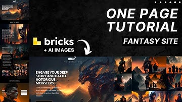 One Page Site Tutorial Fantasy Page using Midjourney AI Images - Bricks Builder Wordpress Tutorial