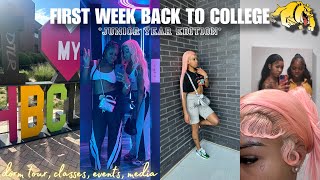 FIRST WEEK OF COLLEGE *junior*: BOWIE STATE | rob49 came👀, classes, events, dorm tour, media, & more