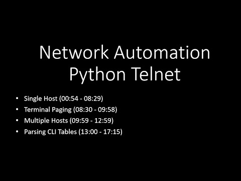 Network Automation ~ Python Telnet