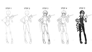 Tutorial drawing the full body of an anime character | Draw so easy Anime
