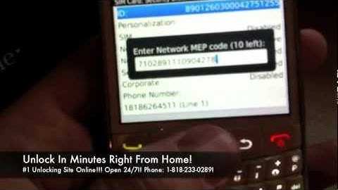 How to Unlock a Blackberry Bold 9780 for all Gsm Carriers using an Unlock Code