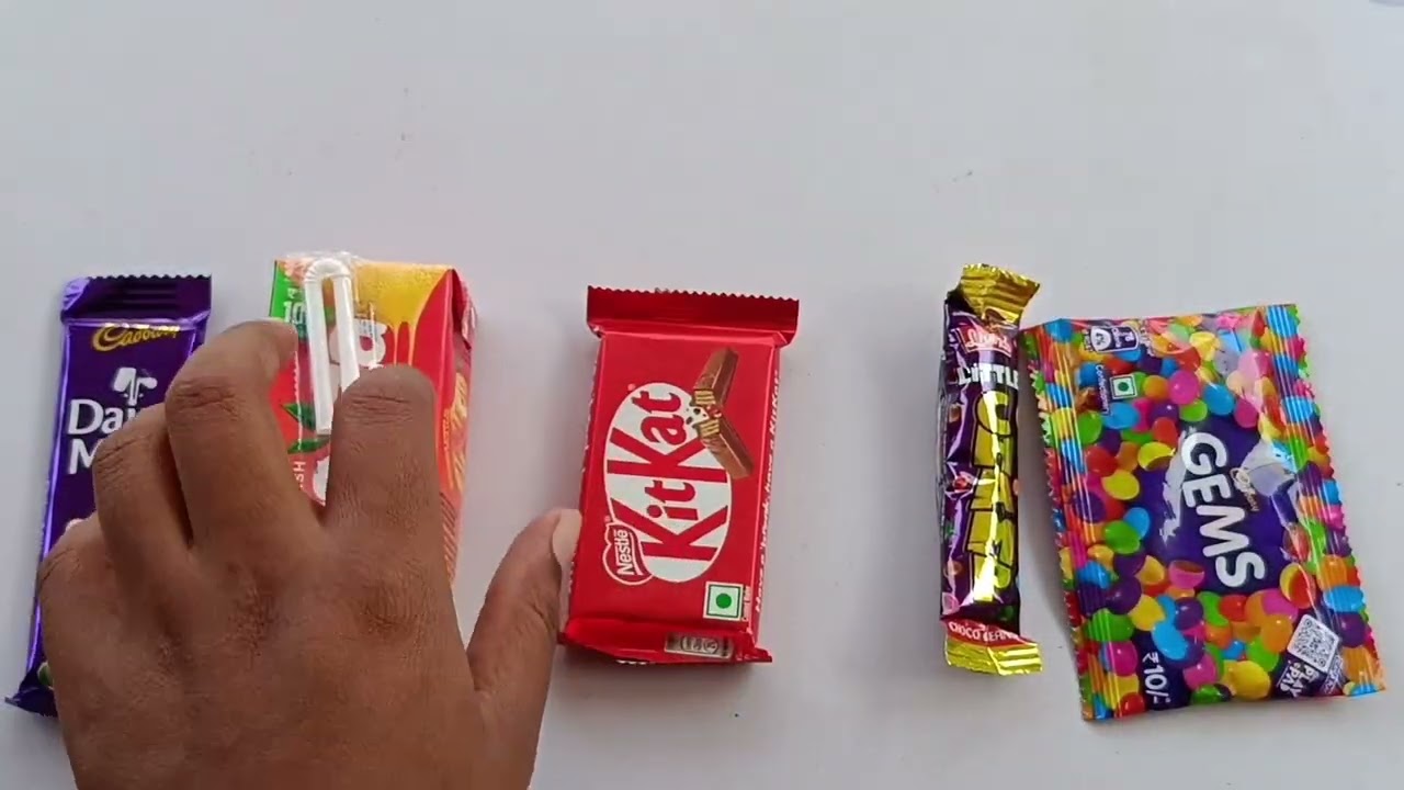 Cadbury Dairy milk  vs  kitkat  vs mango  vs gems  vs shorts  vs lollipop