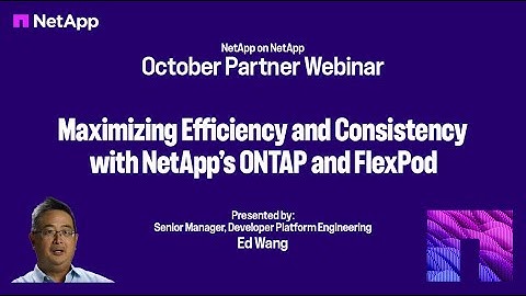 Maximizing Efficiency and Consistency with NetApp