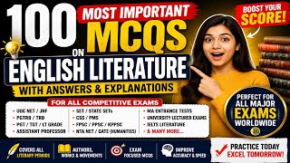 100 English Literature MCQs | Competitive Exam Preparation | UGC NET, JRF, PGTRB, JKPSC, KPPSC, PPSC