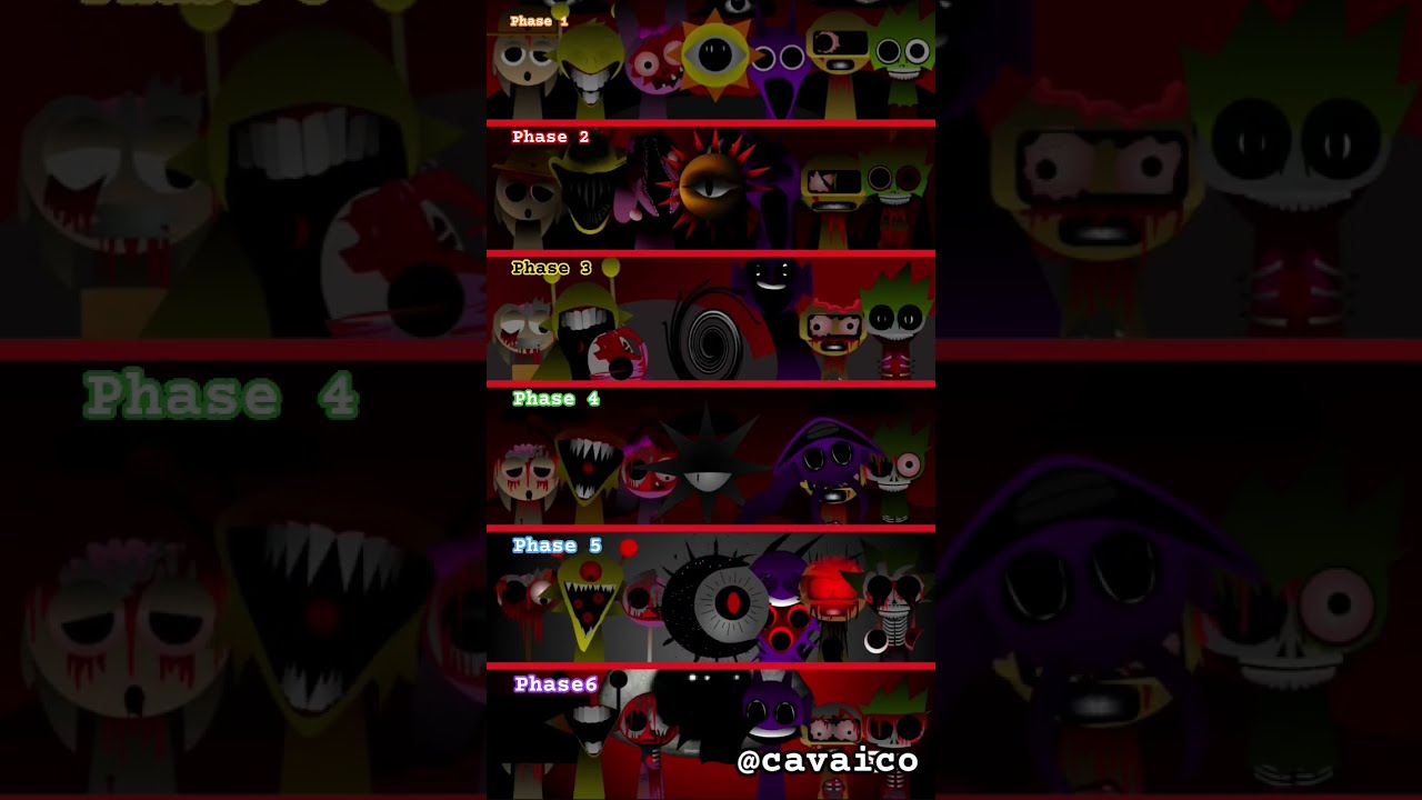 Incredibox Sprunki PHASE S Phase 1 Infected 2 Reimagined 3 Definitive 4 5 6