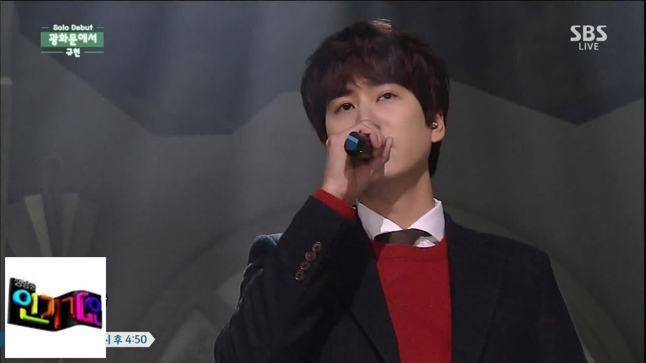 [KYUHYUN] At Gwanghwamun @ Популярная песня Inkigayo 141116