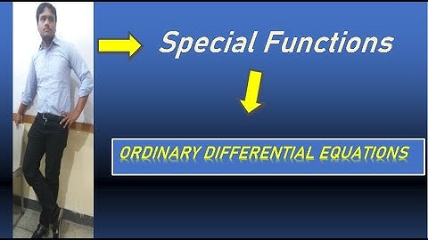 Types of Special Functions ||Series solution|| ||2nd order Ordinary L.D.E|| in English.