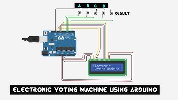 Electronic Voting Machine Using Arduino UNO, 16x2 LCD, and Buttons