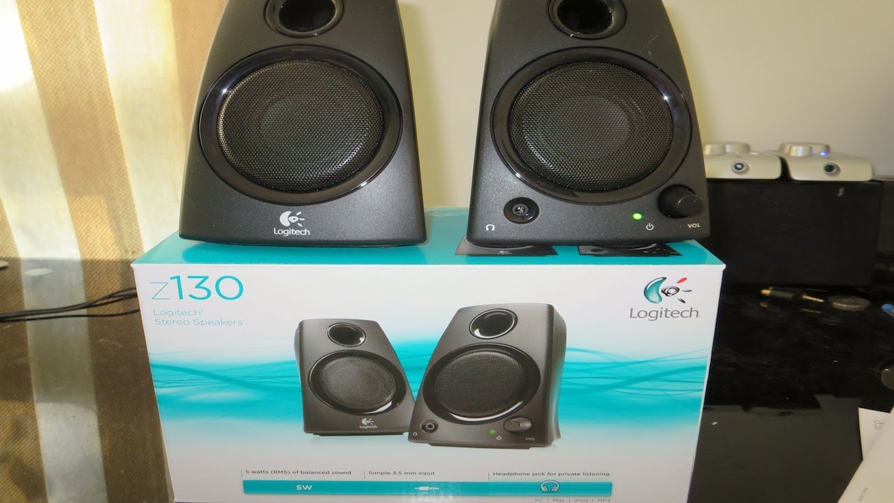 solopgang eksekverbar hjemme Logitech Z130 Speakers Review - YouTube