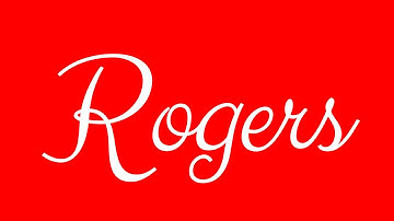 Learn how to Write the Name Rogers Signature Style in Cursive Writing