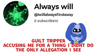 Some goddamn intruder guilt-tripped me. (USERNAME IN DESCRIPTION)