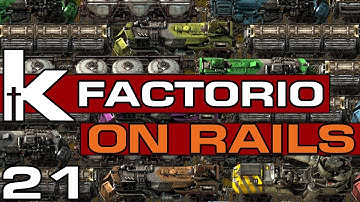 Factorio On Rails | 21 | Gears and Plastic | Factorio Train Base Let