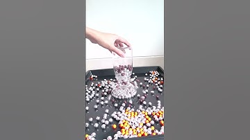 Unleashing Tower of Orange, Choco & Silver Beads #satisfying #oddlysatisfying #relaxing #shorts