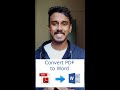 Convert PDF to Word in Under Two Minutes | Malayalam Shorts