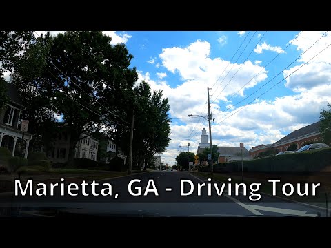 Driving Throughout Marietta, Georgia - Tour - 4K