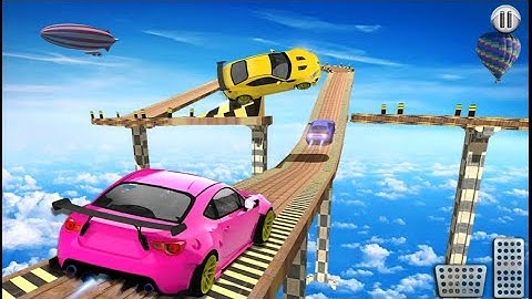 Impossible Car Tracks 3D - Car Driving Stuntsim I Two Red Cars Multiplayer Mode Android Gameplay