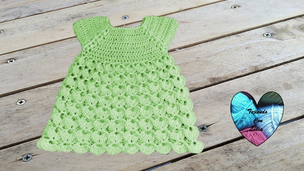 Vestido en relieve precioso tejido a crochet todas las tallas