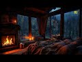 BEDROOM HAVEN THUNDERSTORM FIREPLACE DIMMED LIGHTS 