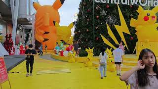 Bangkok New Year Tree walking, Central wOrld mall, Pokemon Pikachu show 1 part