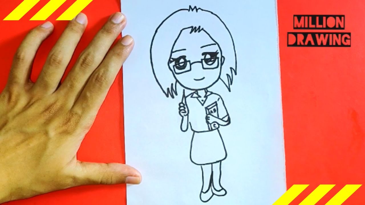 Teacher's Day Drawing Easy || How to Draw Teacher and Students Easy step by  step || Teacher's Day - YouTube