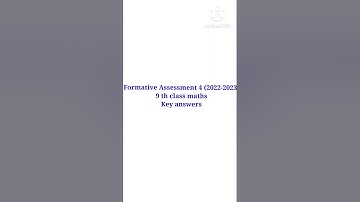 FA 4 (2022-2023)9th class maths key answers| Formative assessment 4 (2022-2024) maths key| 9th class